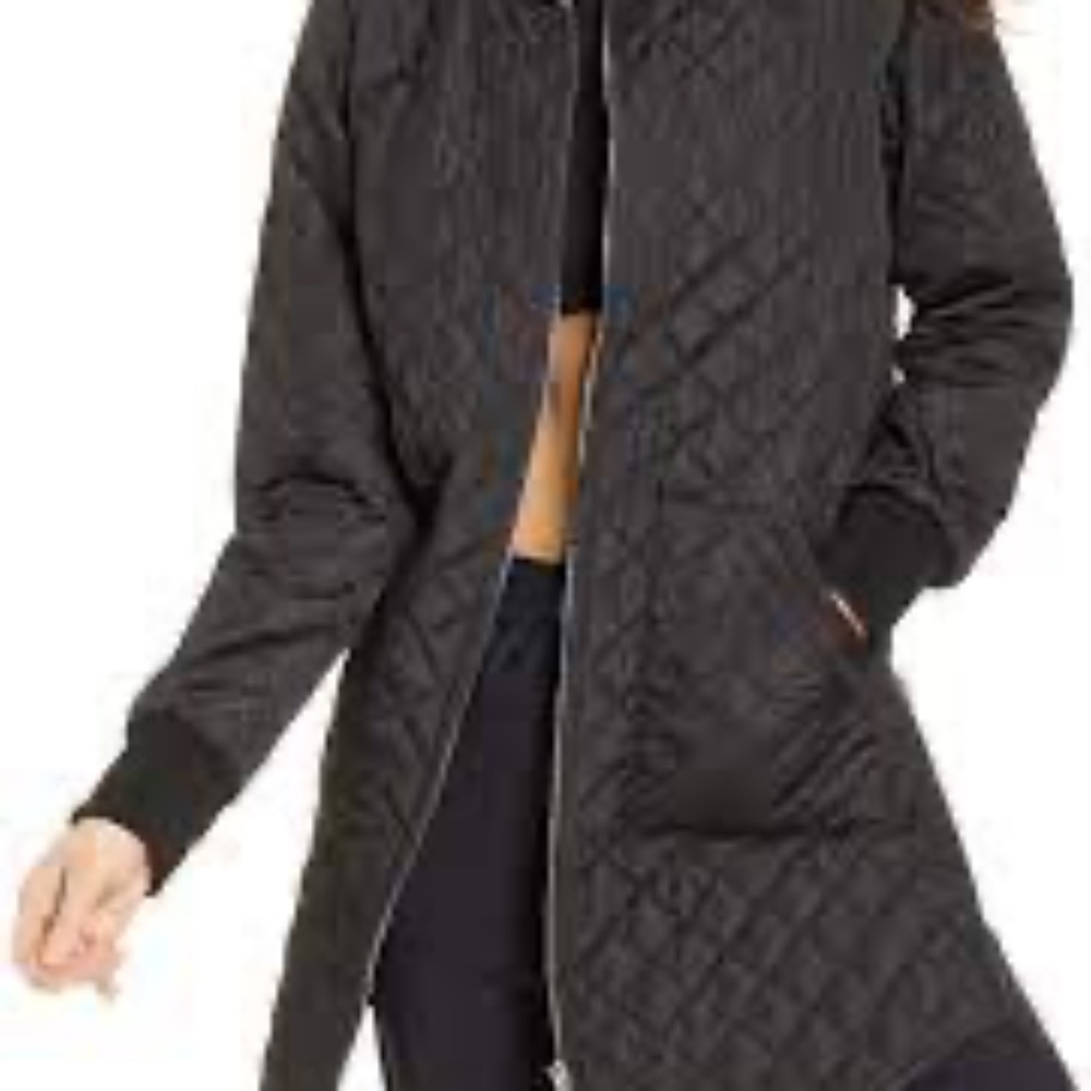COPY - Zella by Nordstrom longline quilted bomber jacket